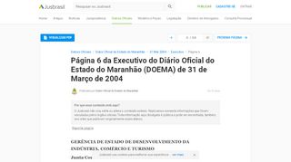 
                            10. DOEMA 31/03/2004 - Pg. 6 - Executivo | Diário Oficial do Estado do ...