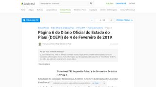 
                            10. DOEPI 4/02/2019 - Pg. 6 | Diário Oficial do Estado do Piauí | Diários ...