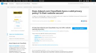 
                            6. Does Adpost.com Classifieds have a valid privacy policy? Is their ...