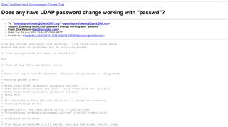 
                            10. Does any have LDAP password change working with 