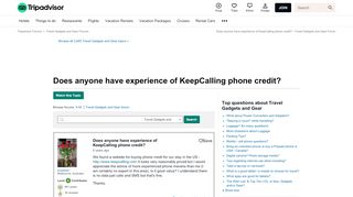 
                            9. Does anyone have experience of KeepCalling phone credit? - Travel ...