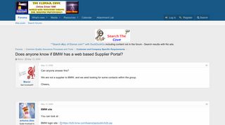 
                            9. Does anyone know if BMW has a web based Supplier Portal? - Elsmar Cove