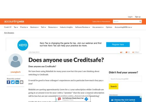 
                            10. Does anyone use Creditsafe? | AccountingWEB