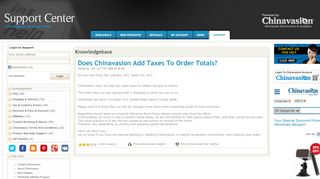 
                            10. Does Chinavasion Add Taxes To Order Totals?