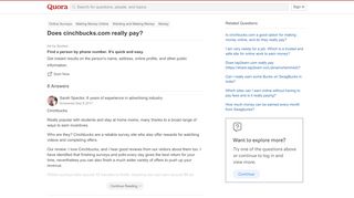 
                            4. Does cinchbucks.com really pay? - Quora