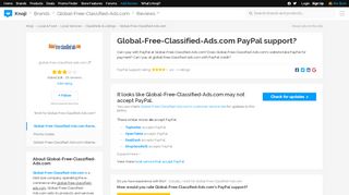 
                            9. Does Global-Free-Classified-Ads.com accept PayPal? — Knoji