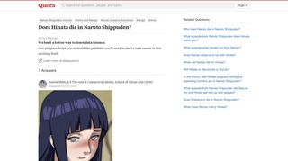 
                            11. Does Hinata die in Naruto Shippuden? - Quora