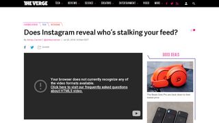 
                            11. Does Instagram reveal who's stalking your feed? - The Verge