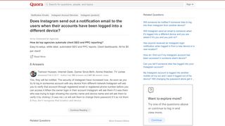 
                            9. Does Instagram send out a notification email to the users ...