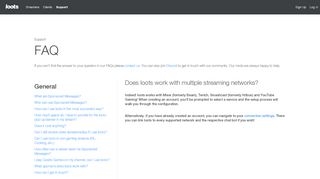 
                            9. Does loots work with multiple streaming networks? - loots.com ...