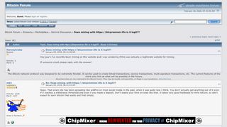 
                            8. Does mining with https://btcprominer.life is it legit?? - Bitcointalk