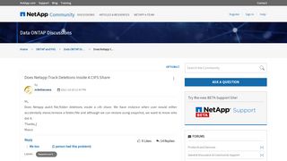 
                            8. Does Netapp track deletions inside a CIFS share - NetApp Community