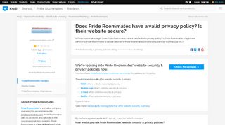 
                            13. Does Pride Roommates have a valid privacy policy? Is their website ...