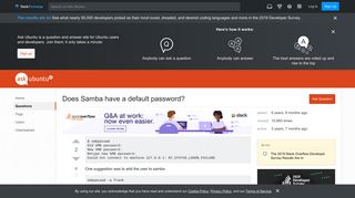 
                            1. Does Samba have a default password? - Ask Ubuntu