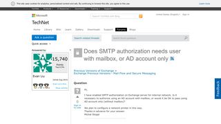 
                            4. Does SMTP authorization needs user with mailbox, or AD account ...