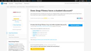 
                            8. Does Snap Fitness offer student discounts? — Knoji