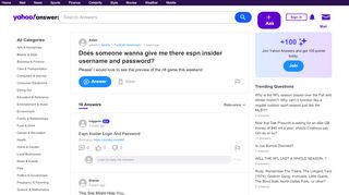 
                            9. Does someone wanna give me there espn insider username and ...