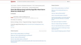 
                            4. Does the iPhone keep activity logs like what I have done in ...