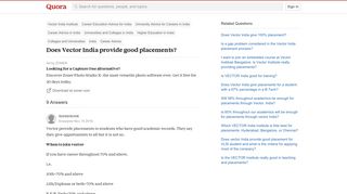 
                            9. Does Vector India provide good placements? - Quora