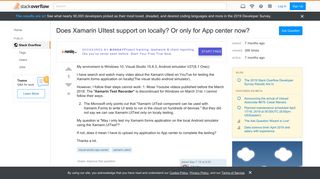 
                            7. Does Xamarin UItest support on locally? Or only for App center now ...