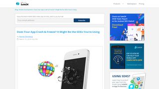 
                            12. Does Your App Crash & Freeze? It Might Be the SDKs You're Using