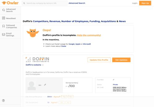 
                            9. Doffin Competitors, Revenue and Employees - Owler Company Profile
