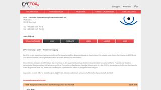 
                            5. DOG - Deutsche Ophthalmologische Gesellschaft e.V. auf EYEFOX.com