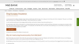 
                            10. Dog Insurance | Puppy & Dog Health Insurance | M&S Bank