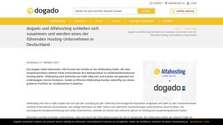 
                            9. dogado & Alfahosting schließen sich zusammen - dogado ...