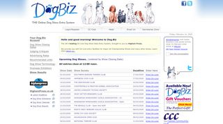 
                            6. Dog.biz - The UK's Leading On-Line Dog Show Entries Web Site!