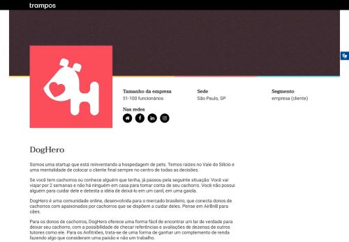 
                            5. DogHero | trampos.co