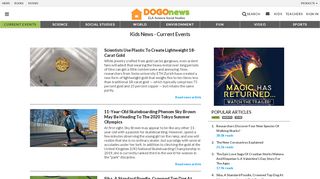 
                            12. DOGO News - Kids news articles! Kids current events; plus kids news ...