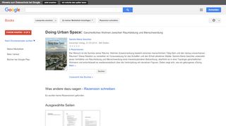 
                            8. Doing Urban Space: Ganzheitliches Wohnen zwischen Raumbildung und ...