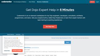 
                            12. Dojo Expert Help (Get help right now) - Codementor