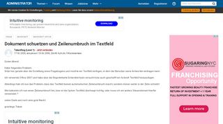 
                            7. Dokument schuetzen und Zeilenumbruch im Textfeld - Administrator