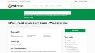 
                            6. Dokumentacja InPost - Paczkomaty, Listy, Kurier - WooCommerce