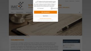 
                            11. Dokumentation - IMC Integrative Managed Care GmbH