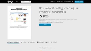 
                            6. Dokumentation Registrierung im Prismalife-Kundenclub - Yumpu