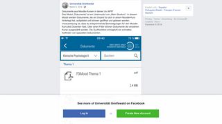 
                            8. Dokumente aus Moodle-Kursen in deiner... - Universität Greifswald ...