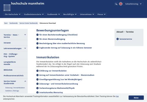 
                            5. Dokumente Download - Hochschule Mannheim