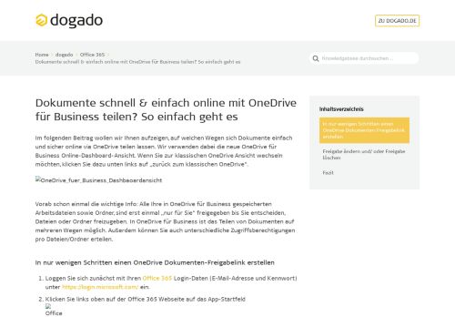 
                            12. Dokumente schnell & einfach online mit OneDrive für Business teilen ...