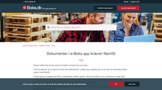 
                            3. Dokumenter i e-Boks app kræver NemID – e-Boks brugersupport