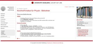 
                            6. Dokumentlieferdienste - Kirchhoff-Institut für Physik