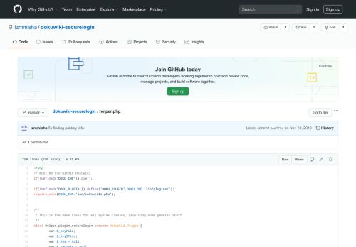 
                            9. dokuwiki-securelogin/helper.php at master · izmmisha/dokuwiki ...