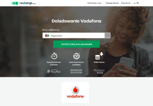 
                            5. Doładowanie Vodafone na całym świecie | Recharge.com