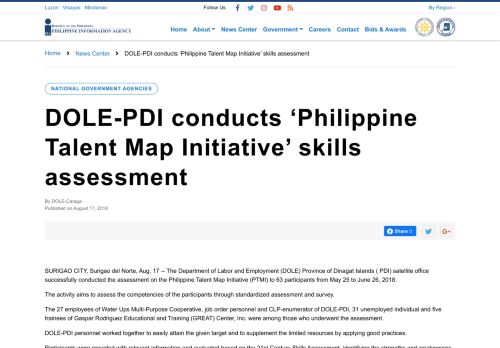
                            5. DOLE-PDI conducts 'Philippine Talent Map Initiative' skills assessment ...