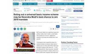 
                            9. Doling out a universal basic income scheme may be Narendra Modi's ...