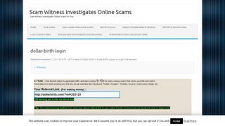 
                            1. dollar-birth-login – Scam Witness Investigates Online Scams