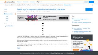 
                            9. Dollar sign in regular expression and new line character - ...