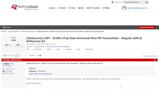 
                            11. [Dollarama] HOT - Griffin iTrip Auto Universal Plus FM Transmitter ...